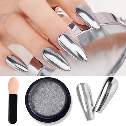 1Box Nail Mirror Glitter Powder Metallic Colorful