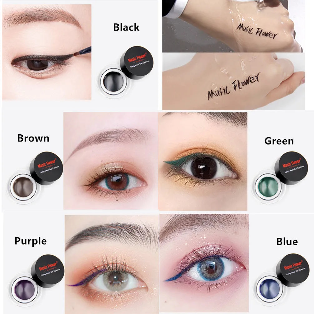 Music Flower Eye Makeup 2 in 1 Gel Eyeliner