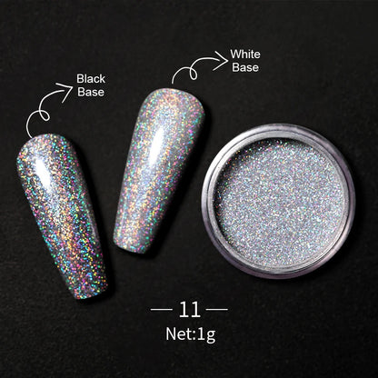 1Box Nail Mirror Glitter Powder Metallic Colorful