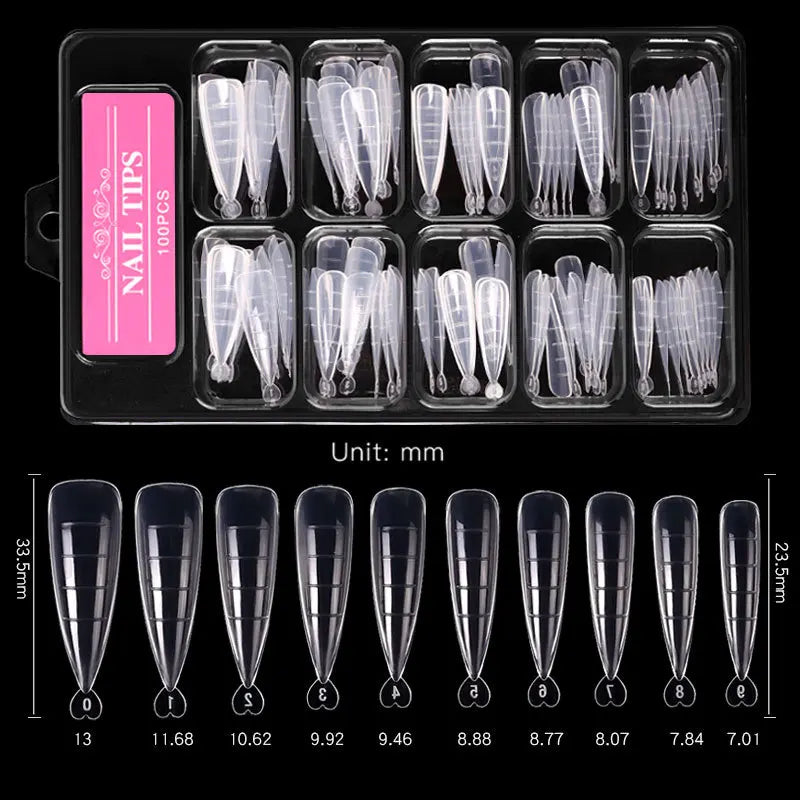 100Pcs/box Full Cover Sculpted Nail Tips