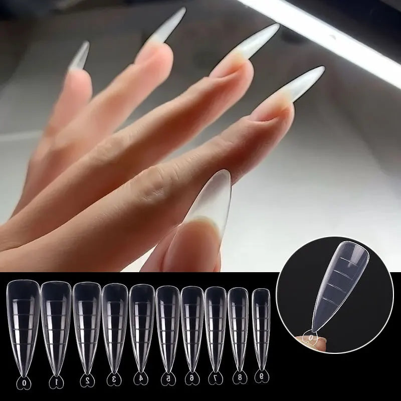 100Pcs/box Full Cover Sculpted Nail Tips