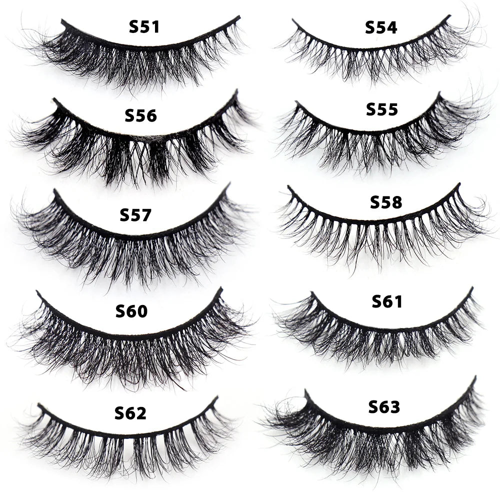 LEHUAMAO 30/60/100 Pairs Mink Lashes 3D