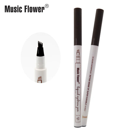 Music Flower 4 Colors Fine Sketch Liquid Eyebrow Pencil