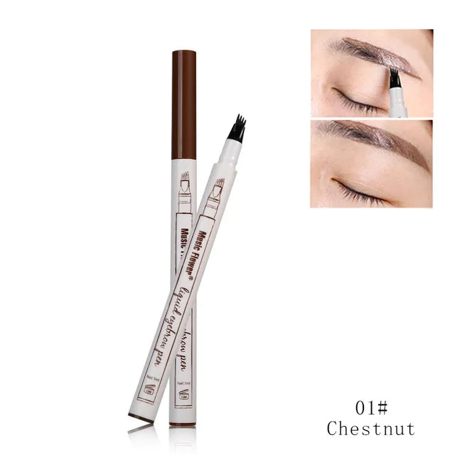 Music Flower 4 Colors Fine Sketch Liquid Eyebrow Pencil