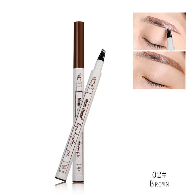 Music Flower 4 Colors Fine Sketch Liquid Eyebrow Pencil