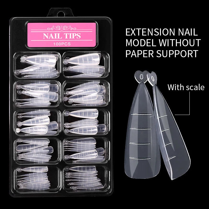 100Pcs/box Full Cover Sculpted Nail Tips