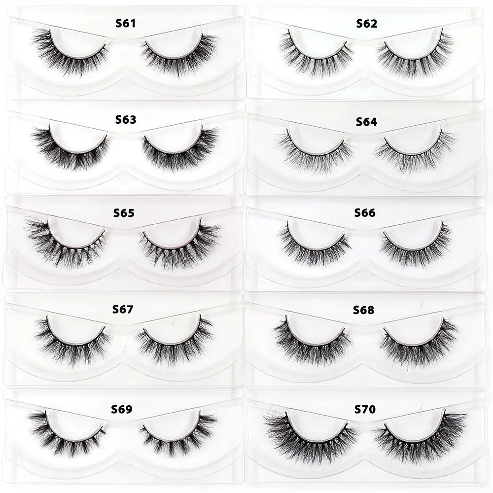 LEHUAMAO 30/60/100 Pairs Mink Lashes 3D