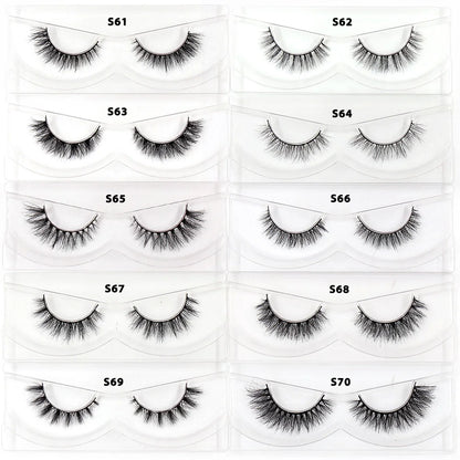 LEHUAMAO 30/60/100 Pairs Mink Lashes 3D