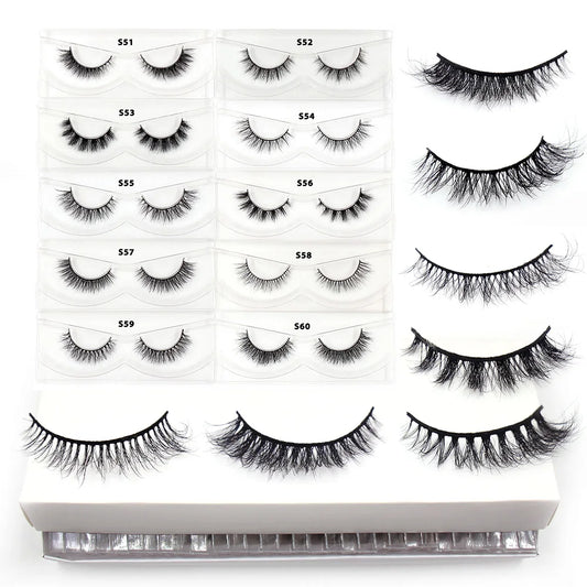 LEHUAMAO 30/60/100 Pairs Mink Lashes 3D