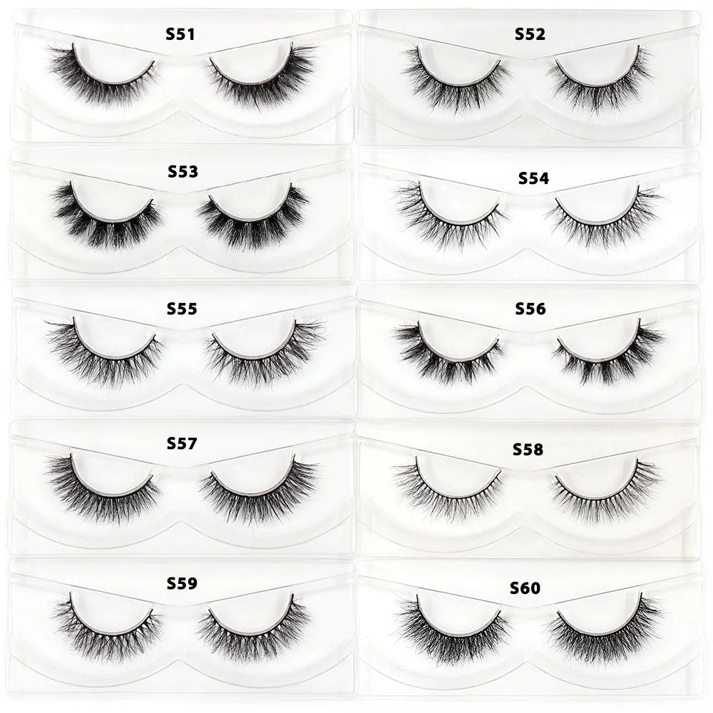 LEHUAMAO 30/60/100 Pairs Mink Lashes 3D