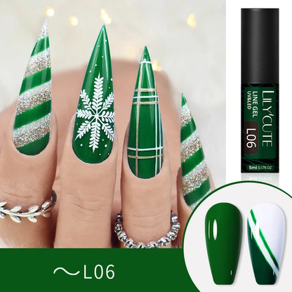 LILYCUTE 5ML Reflective Glitter Liner Gel Polish Nail