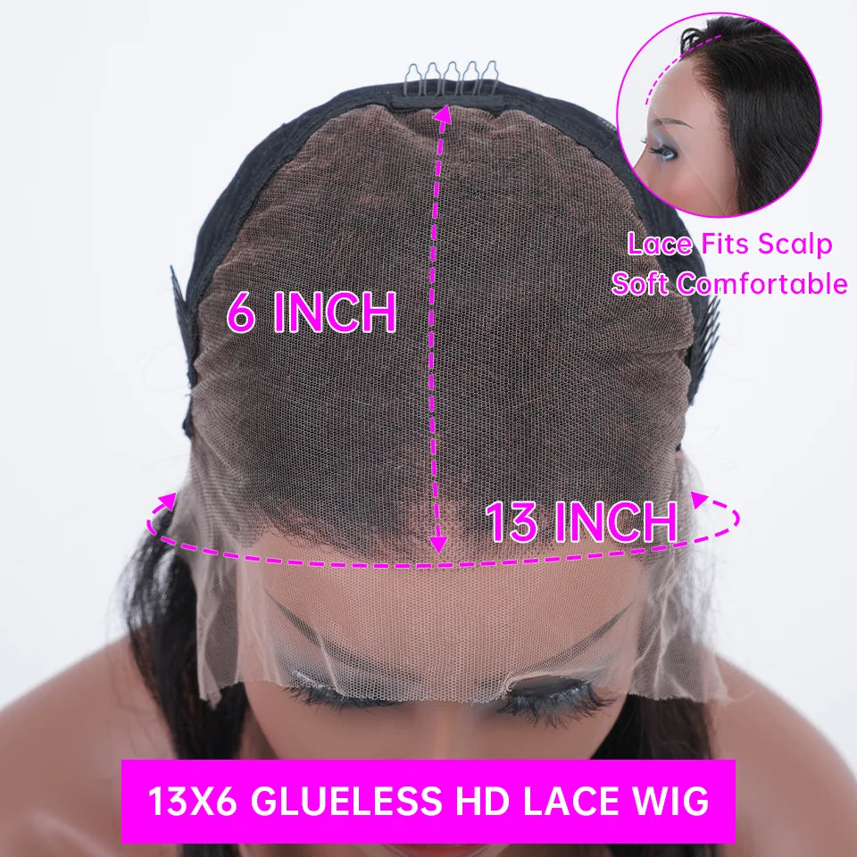 Burgundy Glueless Prep-lucked Human Hair Front Wigs HD