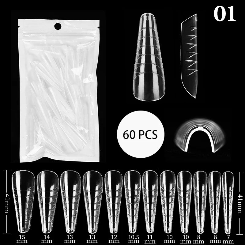 100Pcs/box Full Cover Sculpted Nail Tips