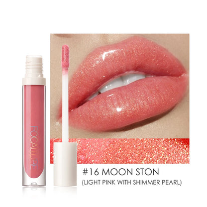 FOCALLURE Makeup Lip Gloss Moisturizing Long Lasting