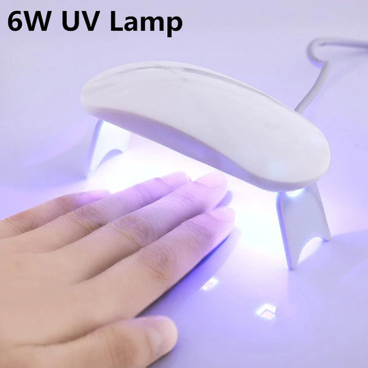 Mini 6W Nail Dryer LED UV Lamp Micro USB Gel Varnish Curing Machine