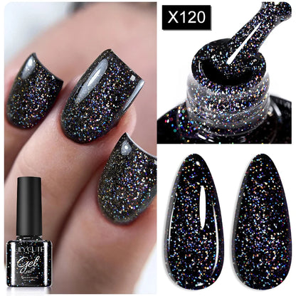 LILYCUTE 5ML Reflective Glitter Liner Gel Polish Nail