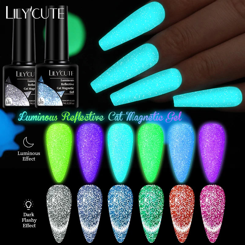 LILYCUTE Luminous Reflective Gel Nail Polish