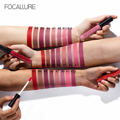 FOCALLURE Matte Velvet Lip Gloss Long Lasting Waterproof