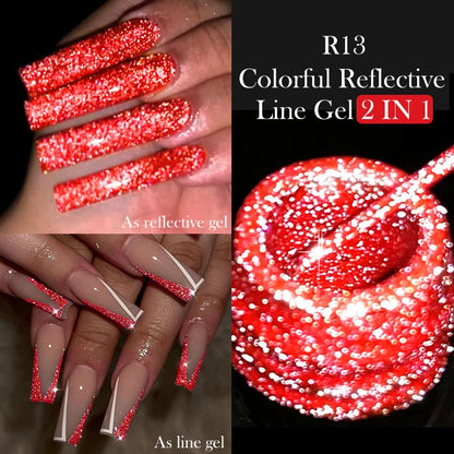 LILYCUTE 5ML Reflective Glitter Liner Gel Polish Nail