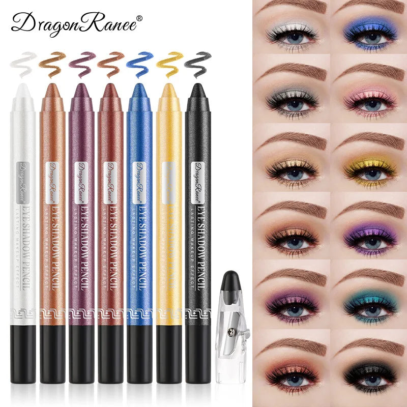 12 Colors Pearlescent Eyeshadow Pen Long Lasting