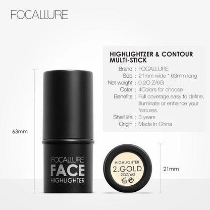 FOCALLURE Bronzer Highlighter Stick Waterproof