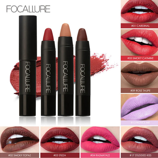 FOCALLURE Brand 19 Colors Matte Lipstick Waterproof