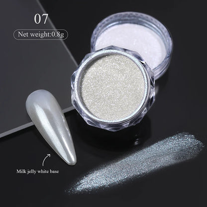 1Box Nail Mirror Glitter Powder Metallic Colorful