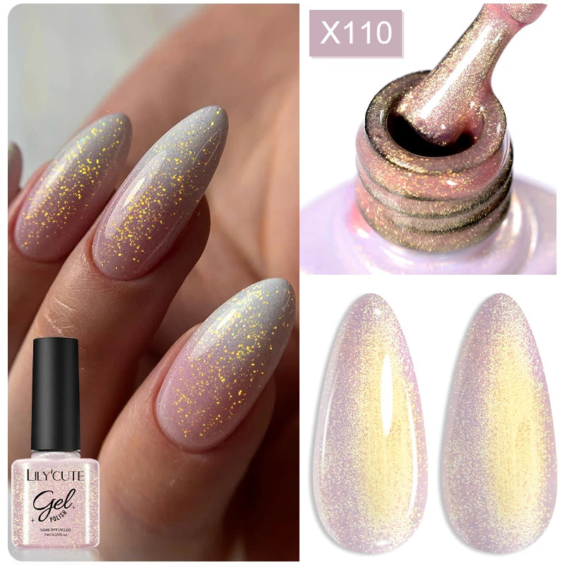 LILYCUTE 5ML Reflective Glitter Liner Gel Polish Nail