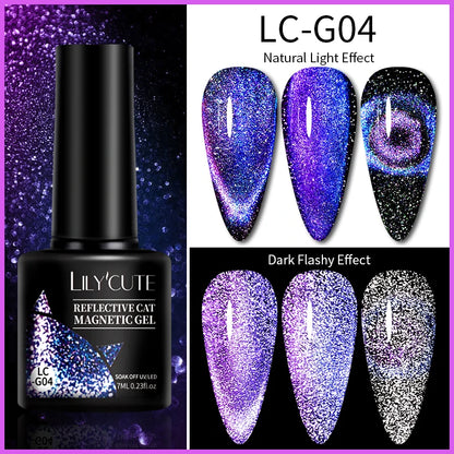 LILYCUTE 5ML Reflective Glitter Liner Gel Polish Nail