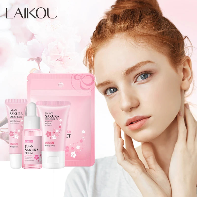 LAIKOU Sakura Brightening Facial Serum Set 3Pcs