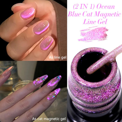 LILYCUTE 5ML Reflective Glitter Liner Gel Polish Nail