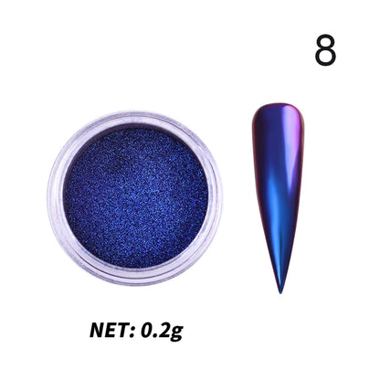 1Box Nail Mirror Glitter Powder Metallic Colorful