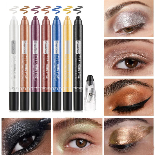 12 Colors Pearlescent Eyeshadow Pen Long Lasting