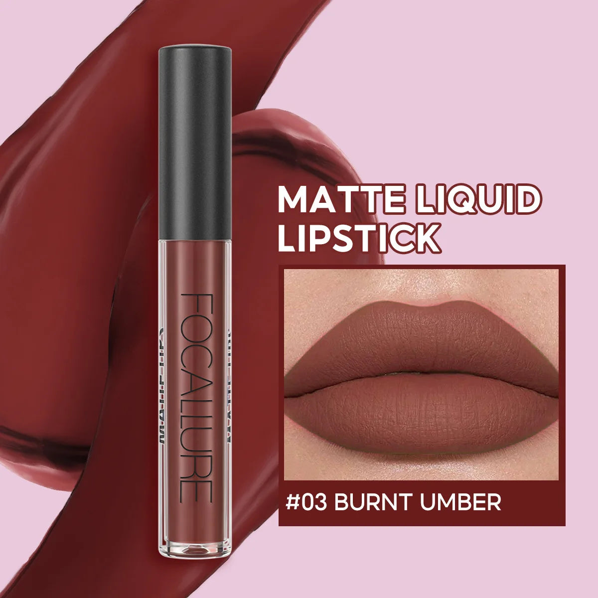 FOCALLURE Matte Velvet Lip Gloss Long Lasting Waterproof