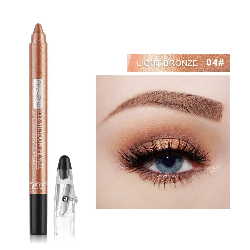 12 Colors Pearlescent Eyeshadow Pen Long Lasting