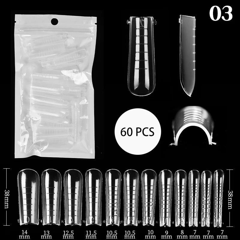 100Pcs/box Full Cover Sculpted Nail Tips