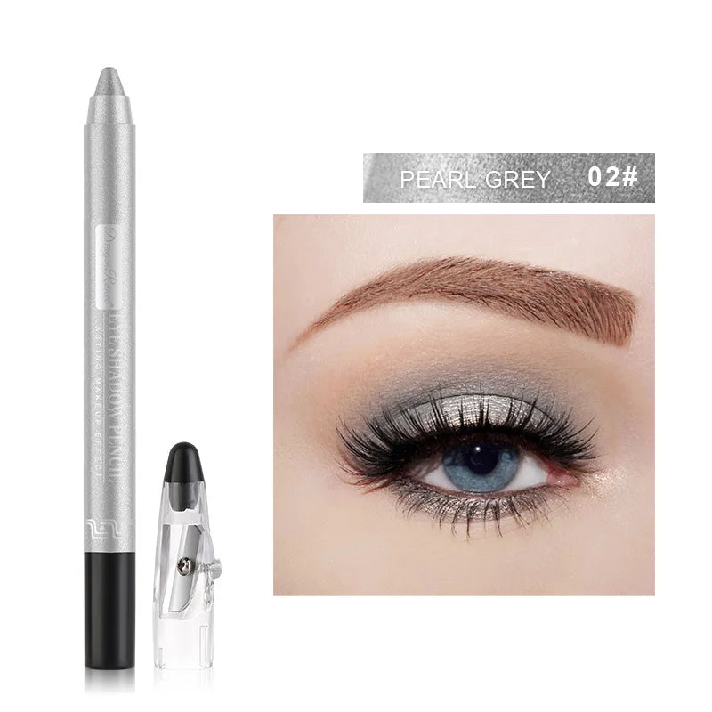 12 Colors Pearlescent Eyeshadow Pen Long Lasting