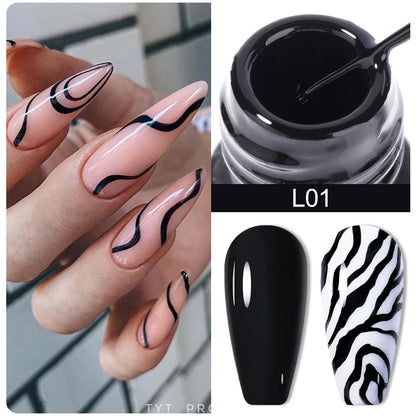 LILYCUTE 5ML Reflective Glitter Liner Gel Polish Nail