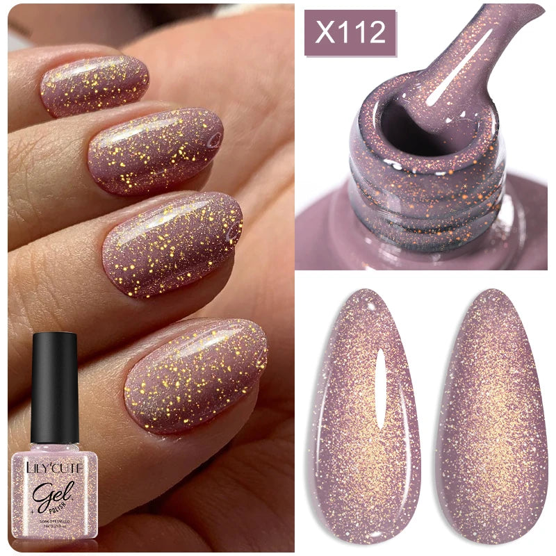 LILYCUTE 5ML Reflective Glitter Liner Gel Polish Nail