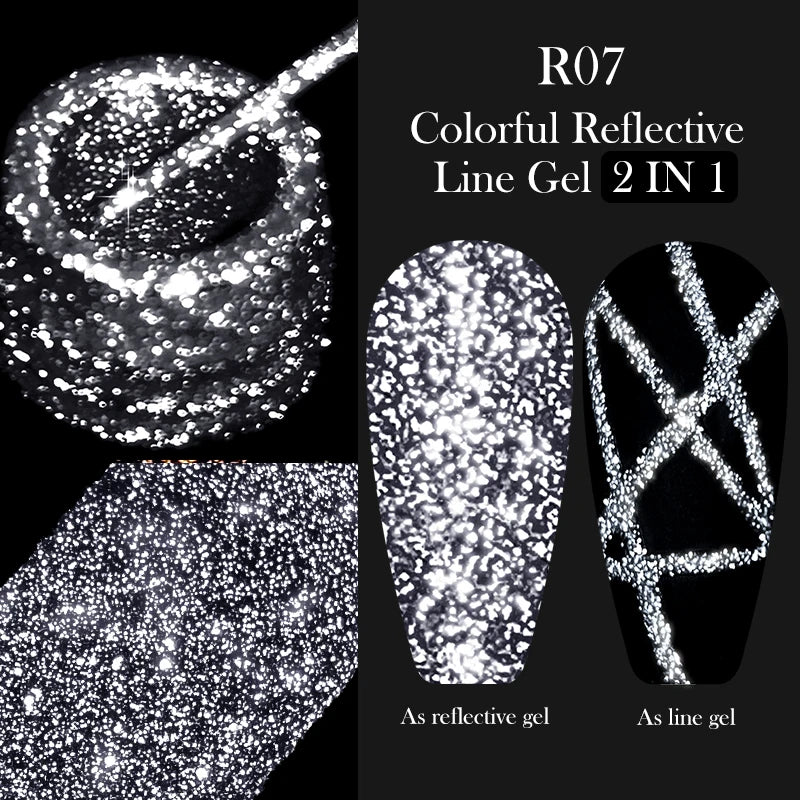 LILYCUTE 5ML Reflective Glitter Liner Gel Polish Nail