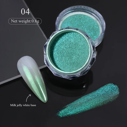 1Box Nail Mirror Glitter Powder Metallic Colorful