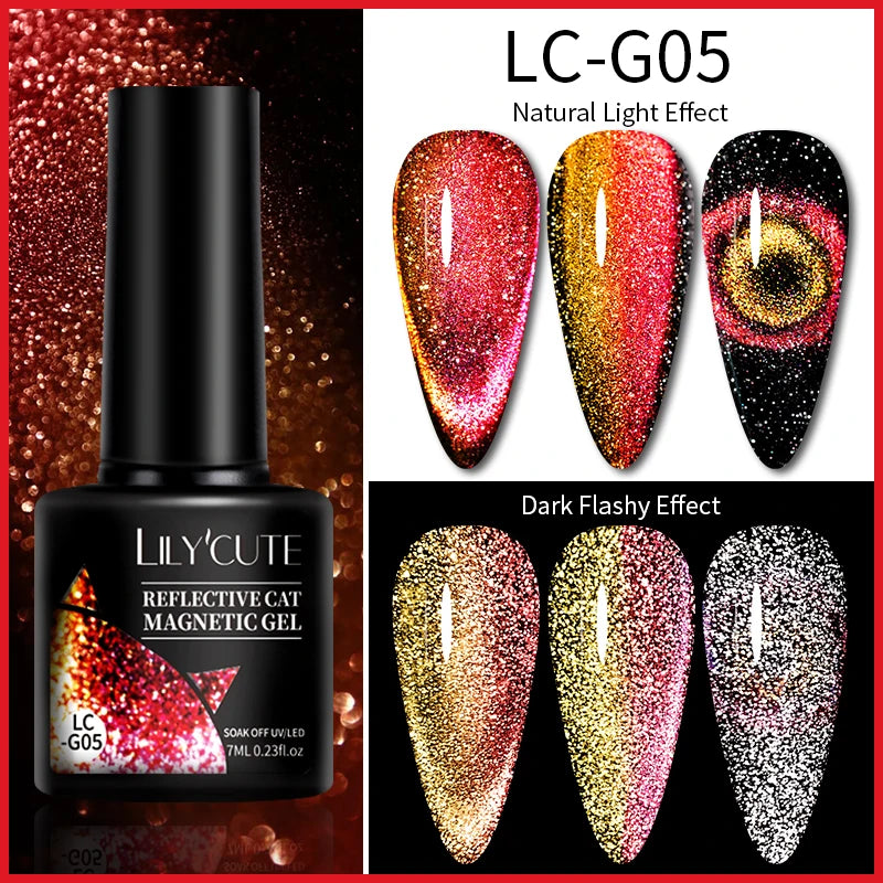 LILYCUTE 5ML Reflective Glitter Liner Gel Polish Nail