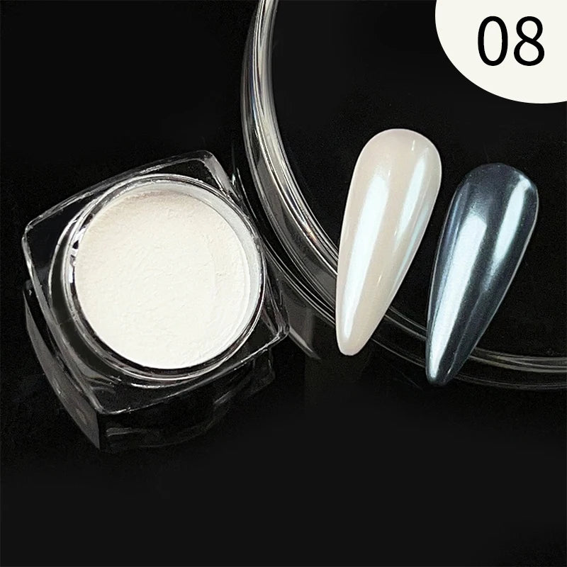 1Box Nail Mirror Glitter Powder Metallic Colorful