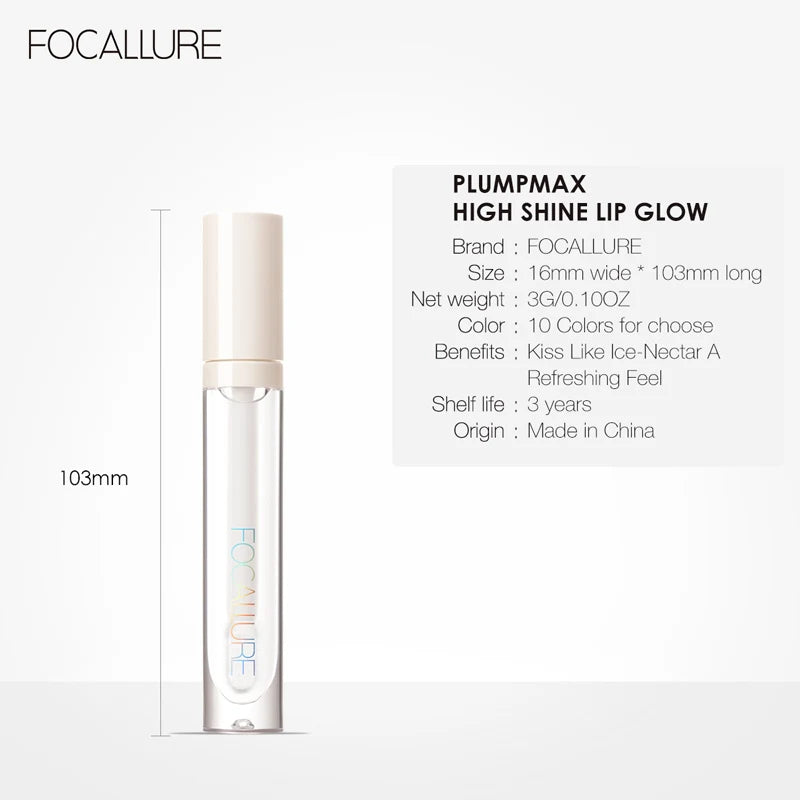 FOCALLURE Makeup Lip Gloss Moisturizing Long Lasting