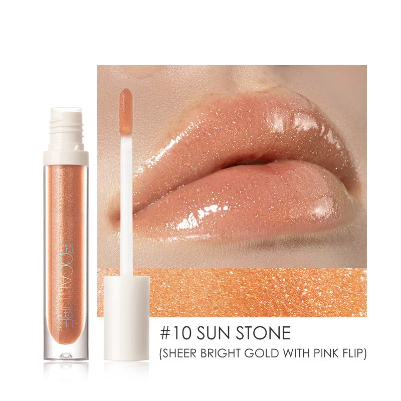 FOCALLURE Makeup Lip Gloss Moisturizing Long Lasting