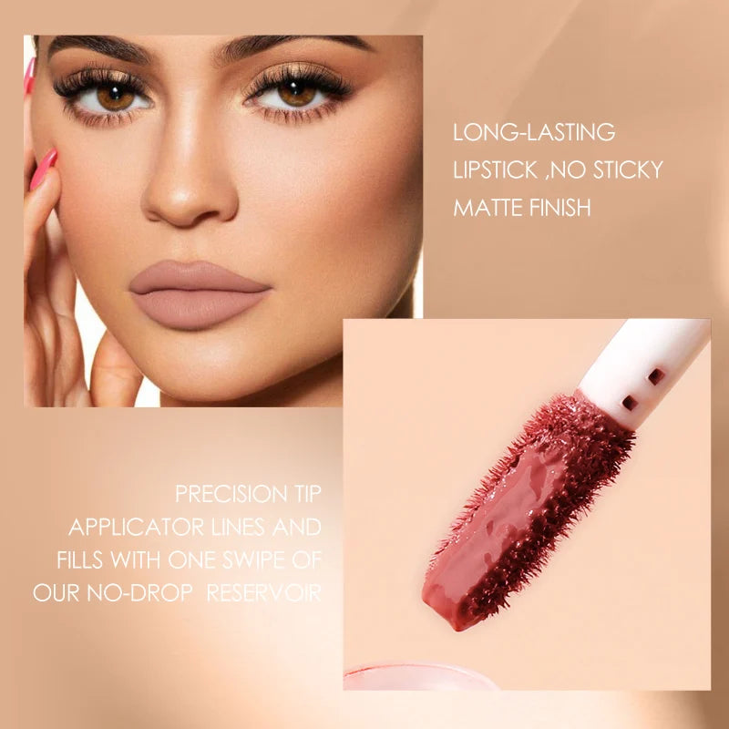 FOCALLURE Matte Velvet Lip Gloss Long Lasting Waterproof