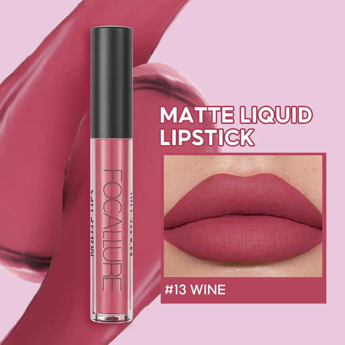 FOCALLURE Matte Velvet Lip Gloss Long Lasting Waterproof