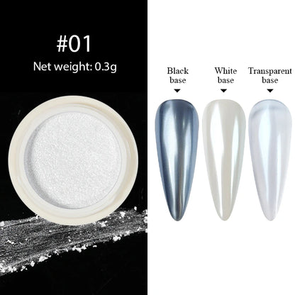 1Box Nail Mirror Glitter Powder Metallic Colorful