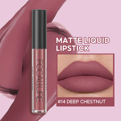 FOCALLURE Matte Velvet Lip Gloss Long Lasting Waterproof