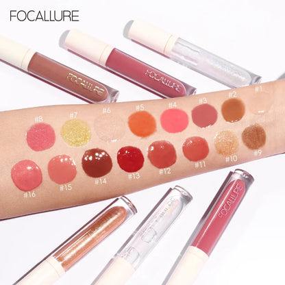 FOCALLURE Makeup Lip Gloss Moisturizing Long Lasting